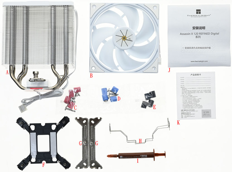 點我看大圖 THERMALRIGHT索摩樂ASSASSIN X 120 R DIGITAL WHITE散熱器開箱