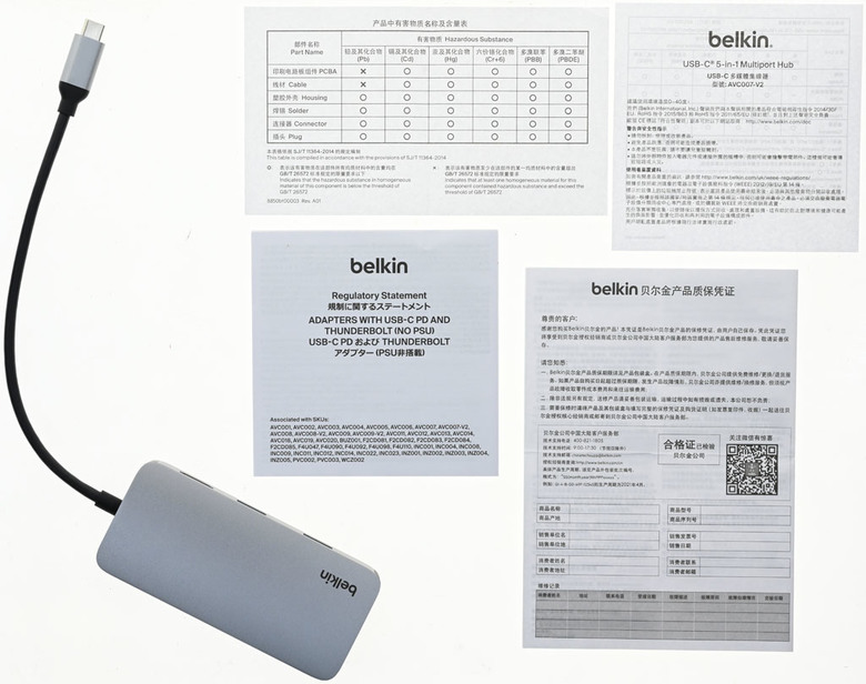 點我看大圖 Belkin貝爾金Connect USB-C 5合1高速多媒體集線器開箱