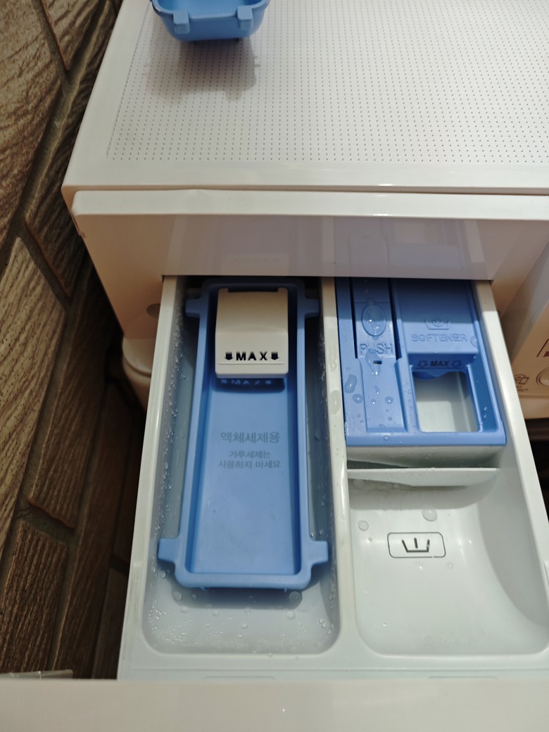 LG洗劑盒使用液體洗衣精解決方式