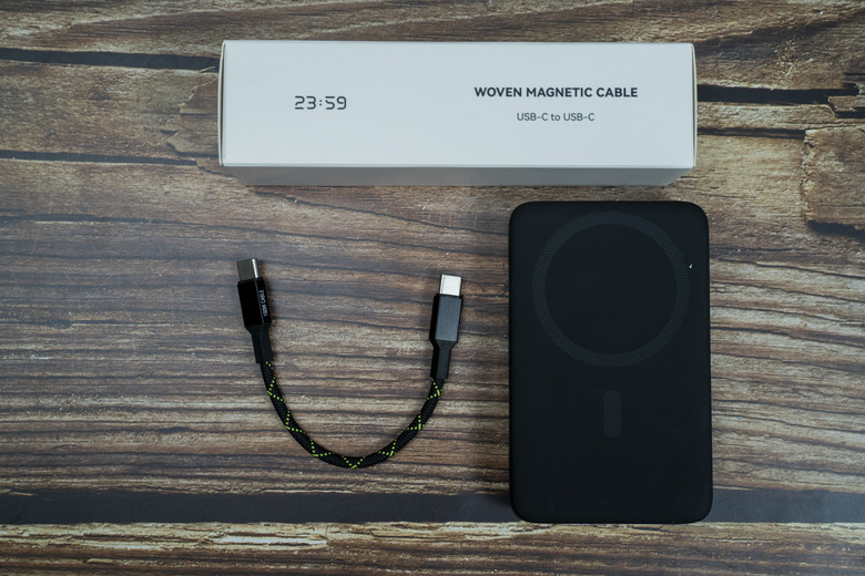 TEGIC 磁吸充電短線16cm 100w 專為磁吸行動電源設計充電線