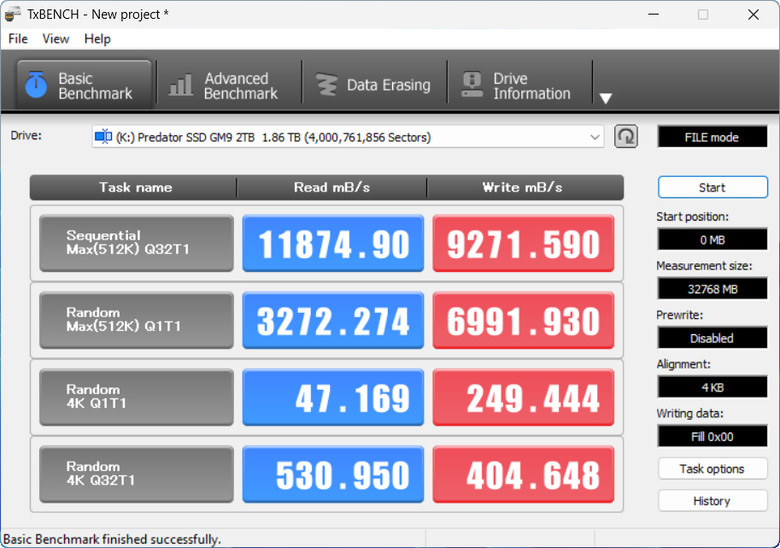 【開箱簡測】Acer Predator GM9 2TB PCIe Gen5.0 x4 (HMB) NVMe SSD 效能簡測 (圖多)