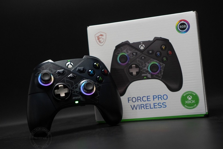 點我看大圖 MSI FORCE PRO WIRELESS 電競搖桿開箱評測 | 三段式霍爾效應觸發、48hrs 超強自定義長效沈浸體驗