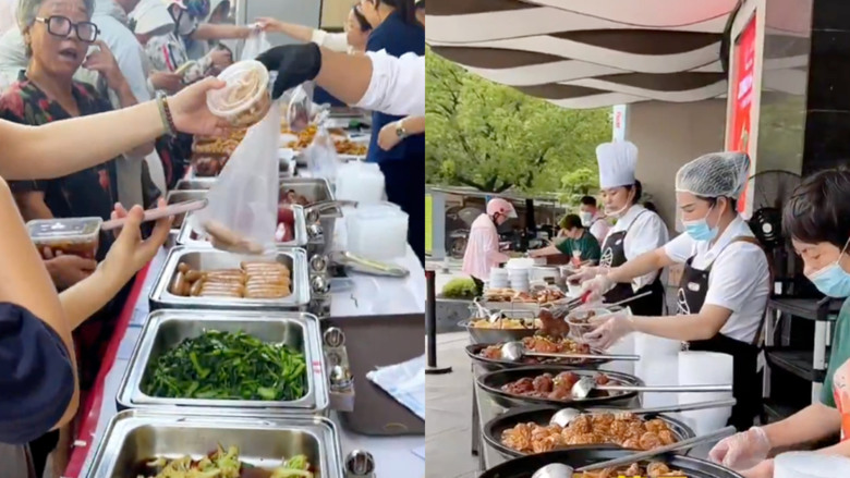 撐不下去!中國多地五星級酒店擺攤賣盒飯(視頻)