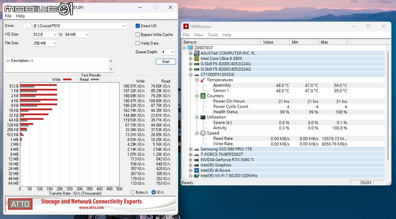 美光 Crucial P510 固態硬碟開箱實測 以 7 奈米控制器實現 PCIe Gen 5 低溫表現