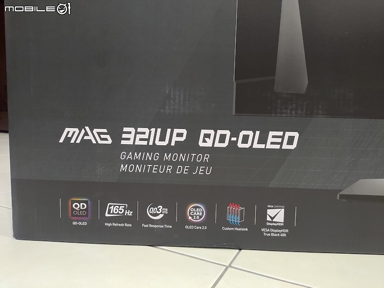 [分享開箱]MSI GAMING 微星 321UP QD-OLED
