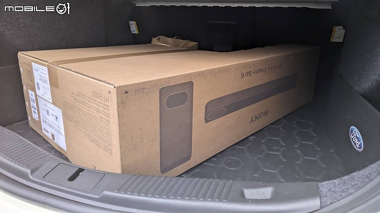點我看大圖 SONY HT-B600 實體3.1.2聲道 兩件式聲霸開箱 之 TOYOTA交車禮之亂