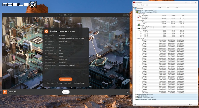 點我看大圖 AMD Ryzen Threadripper 9970X 處理器實測 以務實配置達成更高性價比的工作平台選擇