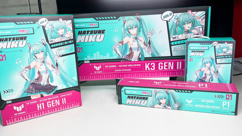 【阿洪開箱中】ASUS TUF Gaming × 初音未來 聯名電競套裝完整開箱!初音ミク Hatsune Miku (圖多)