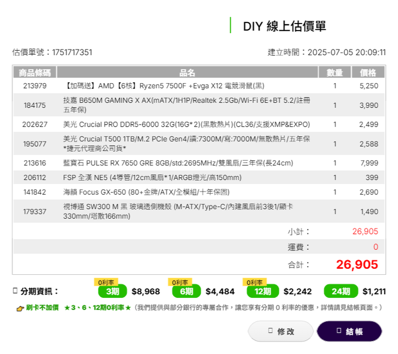 自組電腦27K健檢