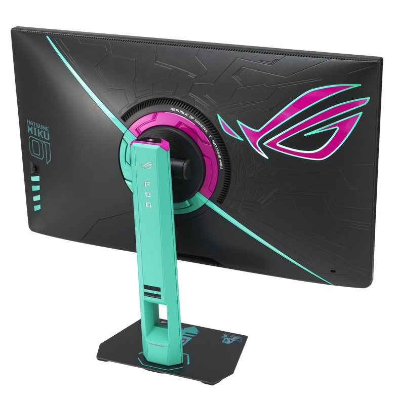 接力初音未來(Hatsune Miku)氣勢 ROG 推出一系列初音未來特別版產品 包括主機板、水冷、顯示卡、螢幕要讓公主殿下佔領桌面!