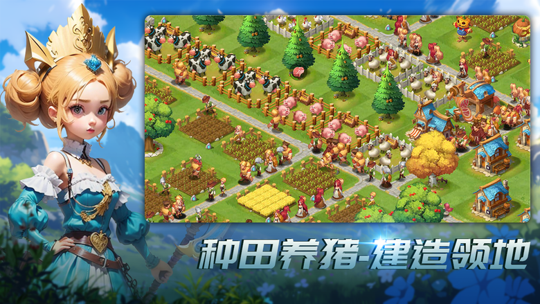 《王國傳承》 中世紀 美漫風 英雄虛擬人生 領域模擬經營 冷兵器戰爭體驗 全新的融合體驗 | 獨特的英雄領地生活 古代戰爭體驗 | 英雄組合 技能搭配 關卡挑戰 征服世界 連續登錄 贈送3000抽
