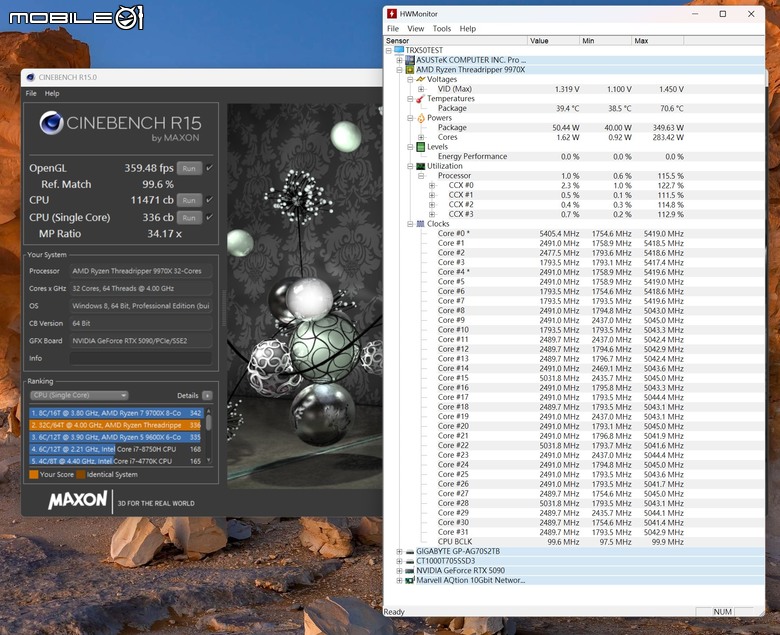 點我看大圖 AMD Ryzen Threadripper 9970X 處理器實測 以務實配置達成更高性價比的工作平台選擇