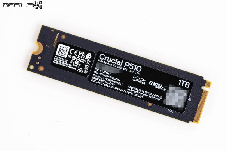 美光 Crucial P510 固態硬碟開箱實測 以 7 奈米控制器實現 PCIe Gen 5 低溫表現