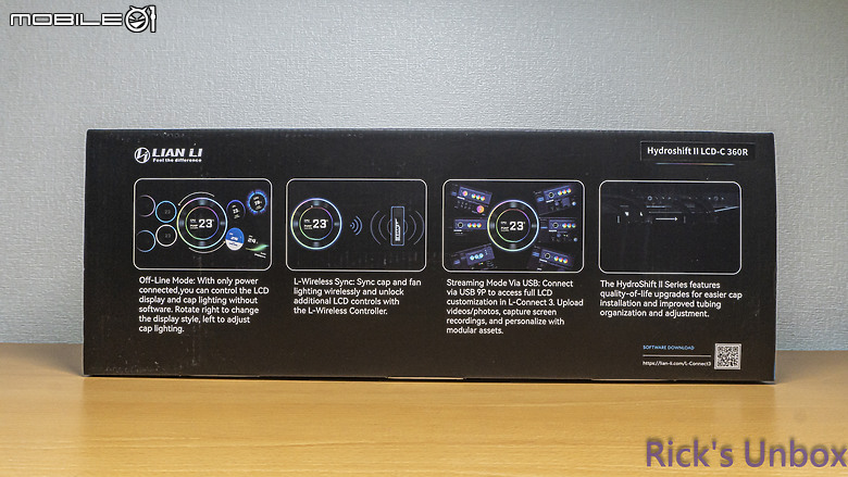 點我看大圖 【開箱】連水冷都有三模連線 | LIAN LI HydroShift II LCD-C 360CL WHITE