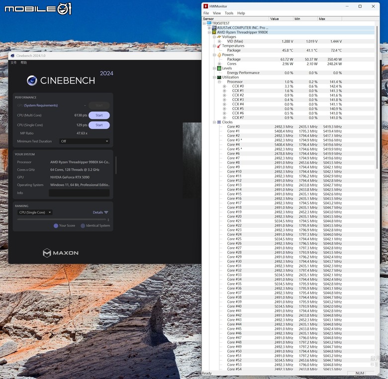 點我看大圖 AMD Ryzen Threadripper 9980X 處理器效能實測 以新版架構讓效能更上一層的頂尖工作選擇