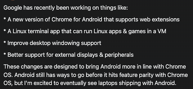 Android即將與ChromeOS合併