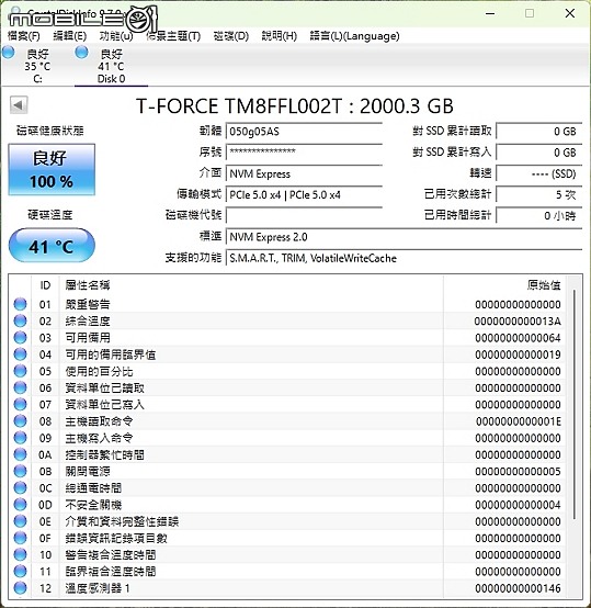 InnoGrit 主控 T-FORCE GC PRO PCIe 5.0 SSD 開箱