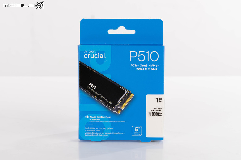 美光 Crucial P510 固態硬碟開箱實測 以 7 奈米控制器實現 PCIe Gen 5 低溫表現