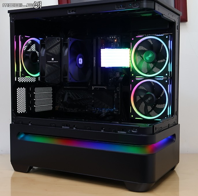 點我看大圖 創新L懸浮式進氣弧形玻璃 ASUS 華碩 Prime AP202 開箱