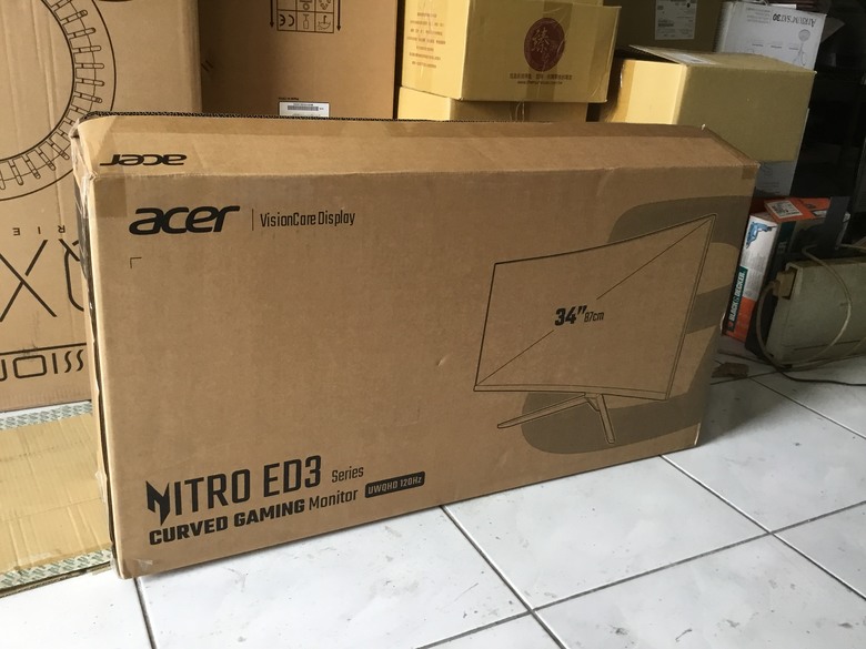 Acer Nitro ED343CUR J0 34吋曲面電競螢幕簡單開箱