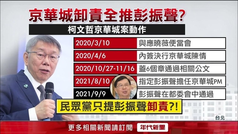 我就問小草彭副無罪不扛圖利，難道阿北自己扛圖利
