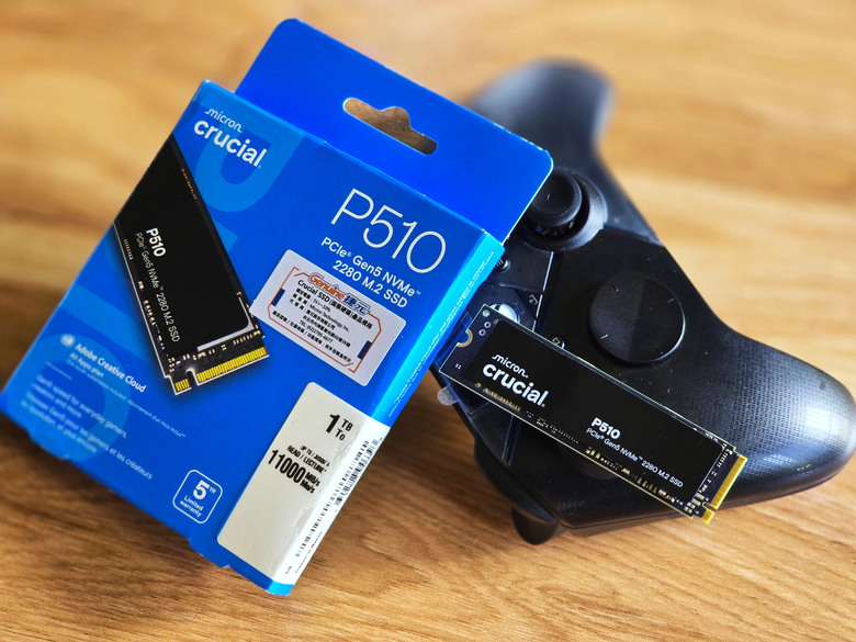 穩中求勝Micron美光Crucial P510 PCIe Gen5 NVMe M.2 SSD固態硬碟1TB開箱