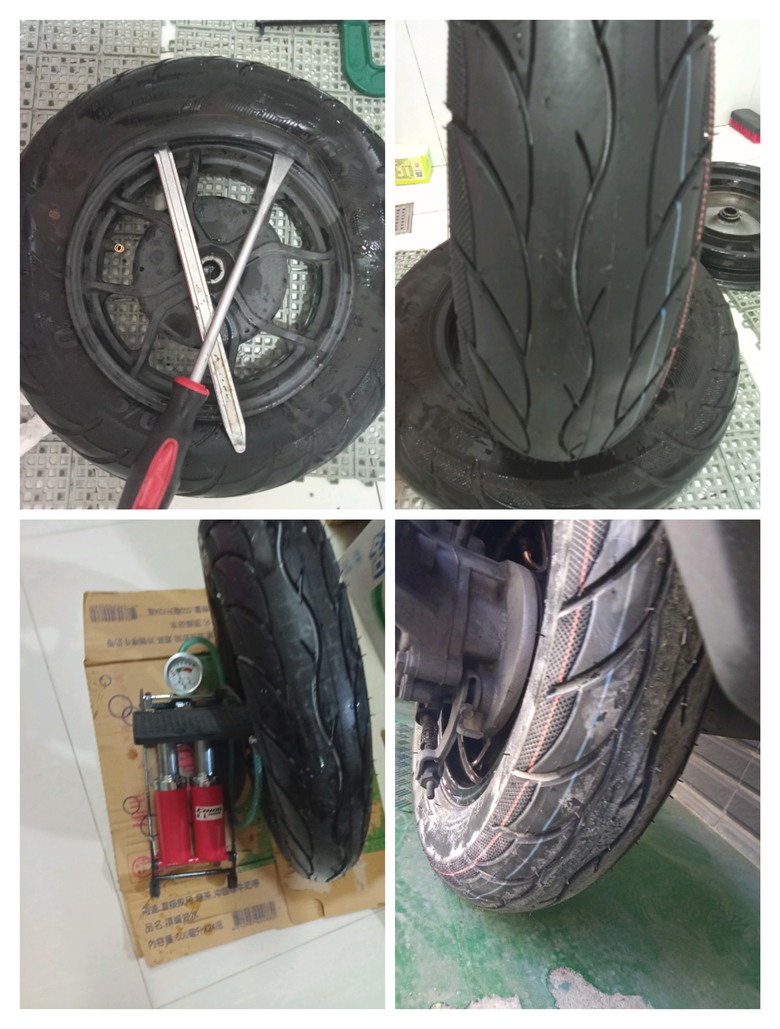 點我看大圖 全新迪爵(胖迪)DIY換新胎100/90-10經濟通勤胎