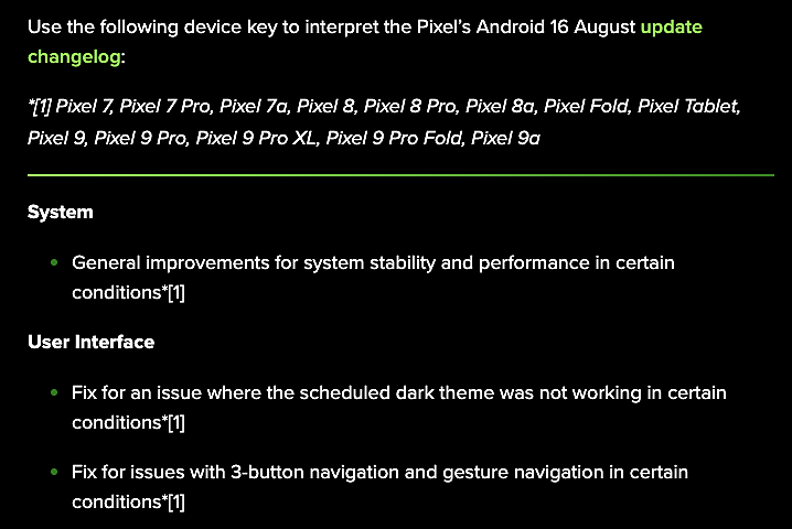 Android 16 2025 八月份安全性更新OTA