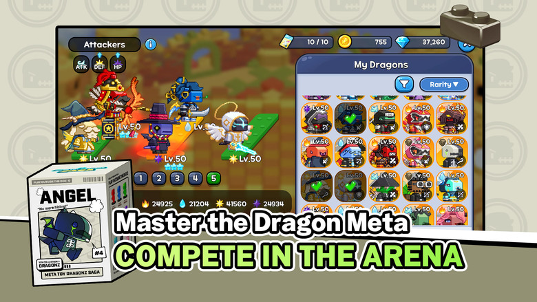 《玩具龍傳奇》 8月27日 通知上架 Meta Toy Dragonz Saga 卡通像素風格 建造玩具工廠 組建玩具龍探險隊 冒險RPG | 300+像素玩具龍 重建城鎮、挑戰地下城、攻打巨型城堡