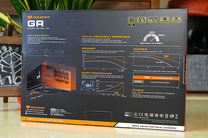 (開箱) 穩定，高CP值選擇 Cougar 美洲獅 GR 750W 金牌 ATX 3.1電源供應器