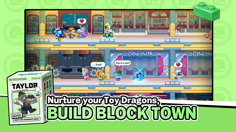 《玩具龍傳奇》 8月27日 通知上架 Meta Toy Dragonz Saga 卡通像素風格 建造玩具工廠 組建玩具龍探險隊 冒險RPG | 300+像素玩具龍 重建城鎮、挑戰地下城、攻打巨型城堡