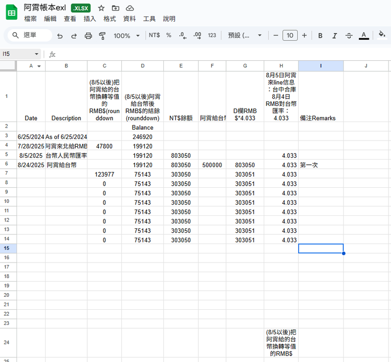 Excel開啟變算式 Google試算表卻正常顯示
