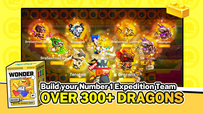 《玩具龍傳奇》 8月27日 通知上架 Meta Toy Dragonz Saga 卡通像素風格 建造玩具工廠 組建玩具龍探險隊 冒險RPG | 300+像素玩具龍 重建城鎮、挑戰地下城、攻打巨型城堡