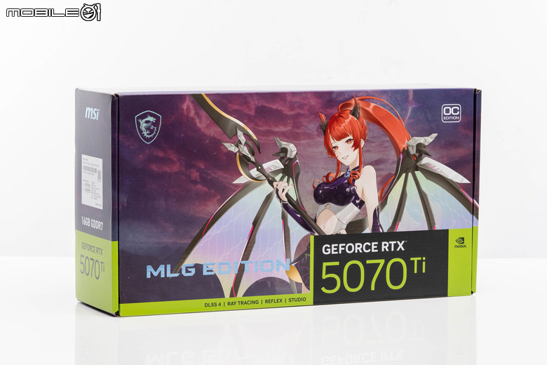 微星 GeForce RTX 5070 Ti 16G MLG Edition 魔龍姬版本顯示卡開箱 以獨特艷紅設計賦予火熱性能