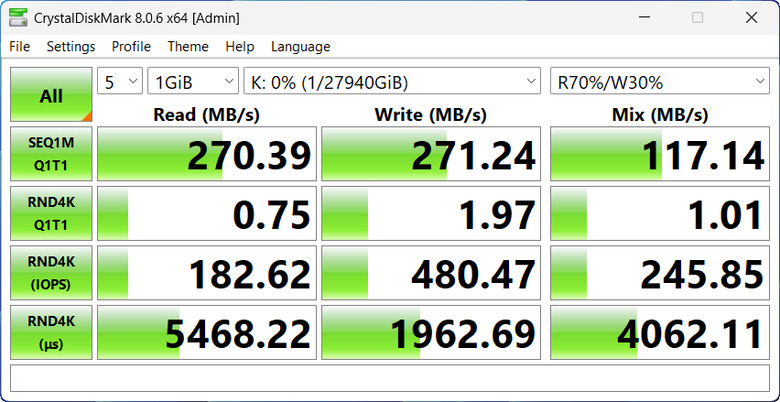 【開箱簡測】Seagate NAS (那嘶狼) IronWolf Pro 30TB ST30000NT011 硬碟效能簡測 (圖多)