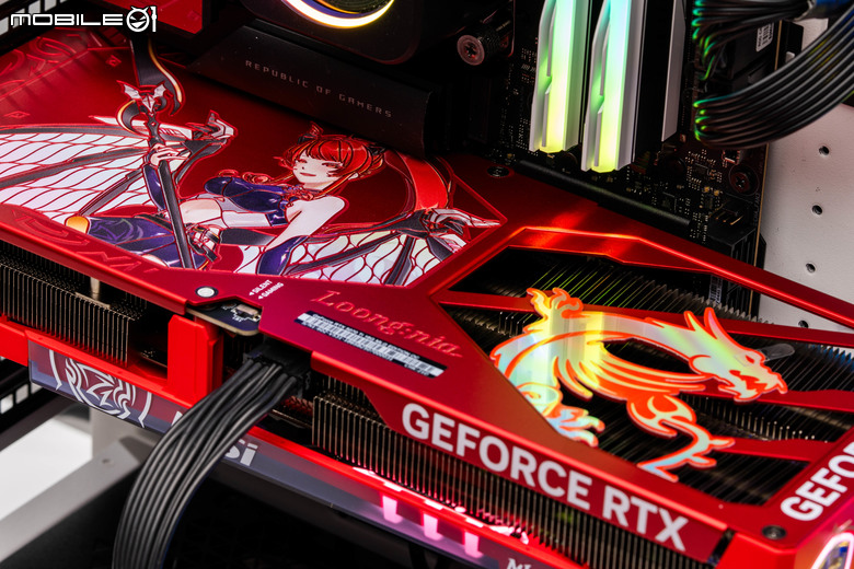 微星 GeForce RTX 5070 Ti 16G MLG Edition 魔龍姬版本顯示卡開箱 以獨特艷紅設計賦予火熱性能
