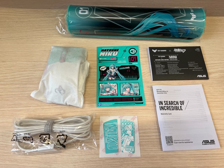 [開箱] TUF Mini Wireless 初音聯名無線滑鼠