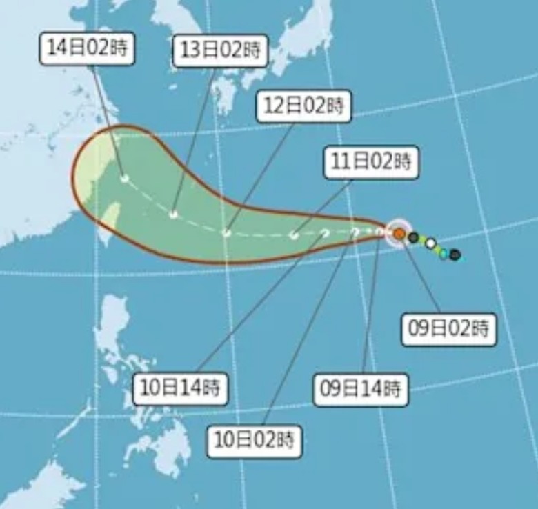楊柳颱風路徑預測真是反覆無常