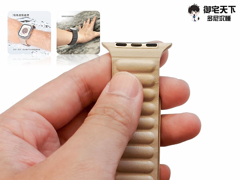 點我看大圖 開箱|TOUGHER Apple Watch Ultra 錶帶磁吸款 - 錶面大小 42-49 mm 都適用,PU 皮加磁吸設計之作!