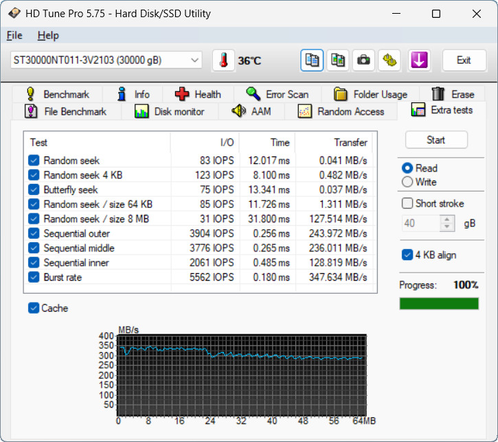 【開箱簡測】Seagate NAS (那嘶狼) IronWolf Pro 30TB ST30000NT011 硬碟效能簡測 (圖多)