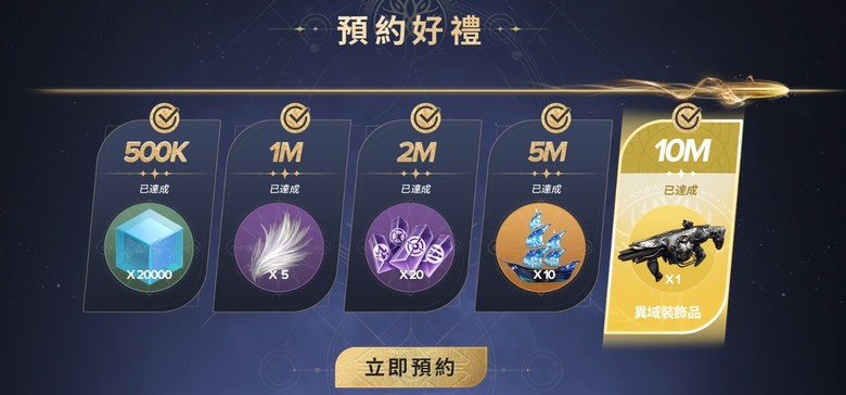 天命手遊版事前預約人數