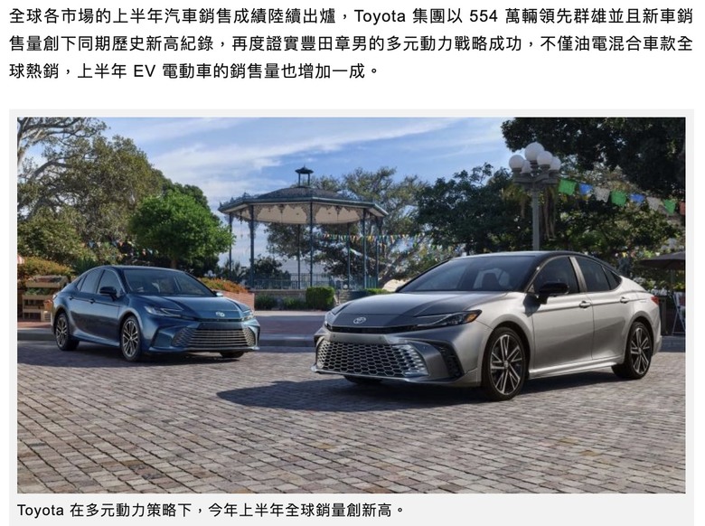 Toyota上半年度銷售創新高