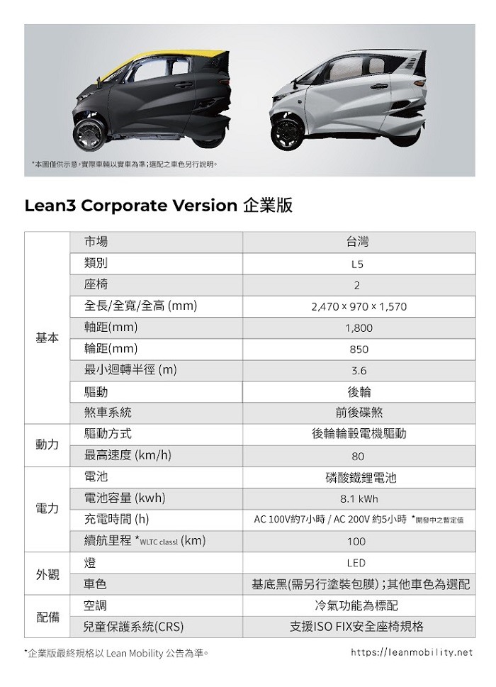 電動三輪車!Lean Mobility 宣布Lean 3企業版 開始預購,公布售價,明年交車