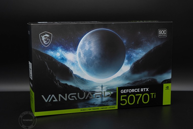 MSI GeForce RTX 5070 Ti 16G VANGUARD SOC 顯示卡開箱評測 | 太空船強大渦輪靈感設計、碳纖維裝飾未來感十足