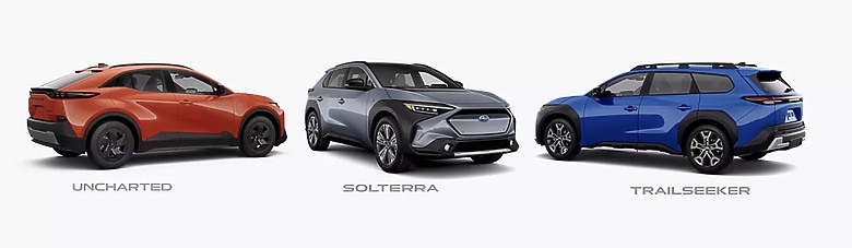 Subaru旗下的三台EV (Solterra, Uncharted與Trailseeker)