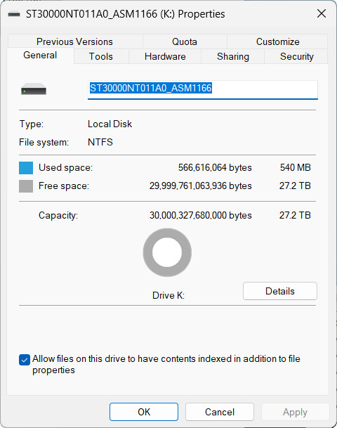 【開箱簡測】Seagate NAS (那嘶狼) IronWolf Pro 30TB ST30000NT011 硬碟效能簡測 (圖多)