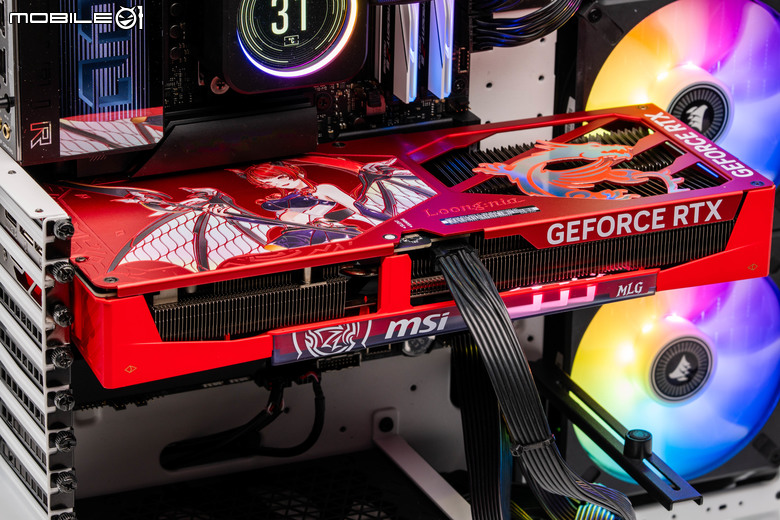 微星 GeForce RTX 5070 Ti 16G MLG Edition 魔龍姬版本顯示卡開箱 以獨特艷紅設計賦予火熱性能