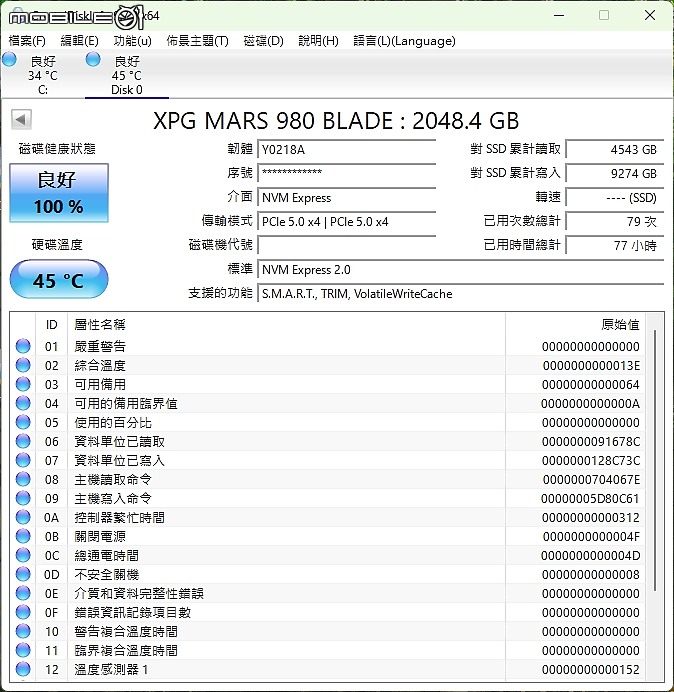 邁向 14GB/s Gen5 世代 XPG GAMING MARS 980 BLADE