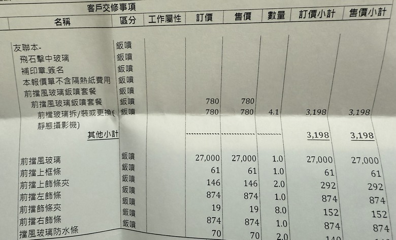 Civic e:HEV 玻璃維修分享