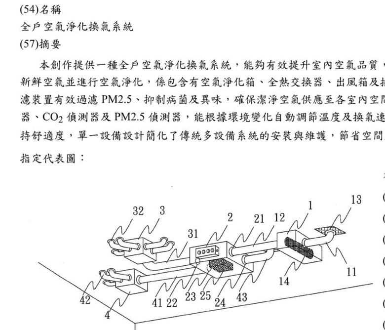 超扯！全熱交換器安裝方式竟遭申請專利